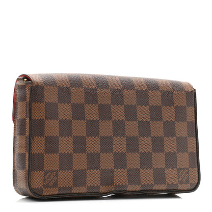 Louis Vuitton Damier Ebene Pochette Felicie Chain Wallet 3 of 11