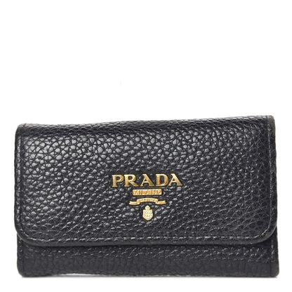 Prada Vitello Grain 6 Key Holder Black 1 of 13