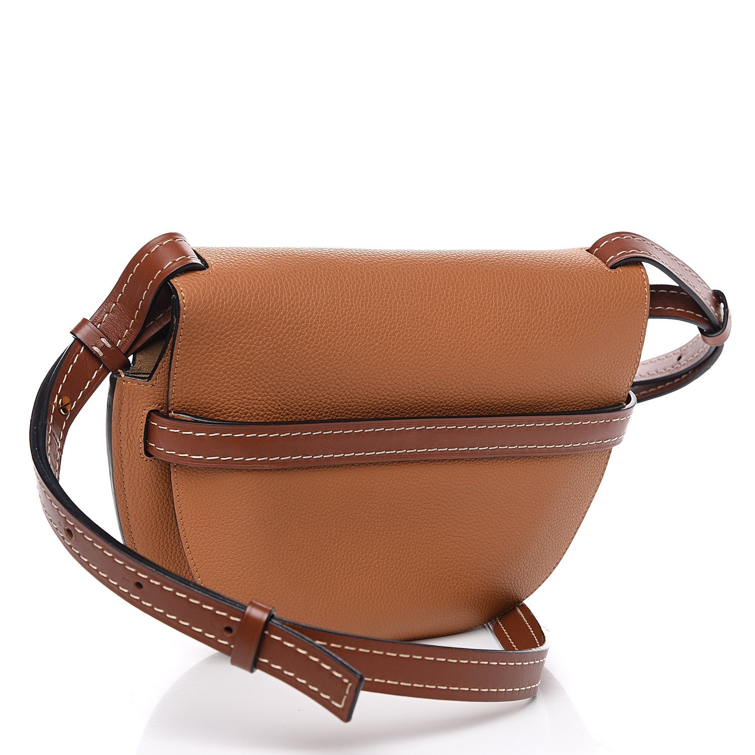 Loewe Grained Calfskin Small Gate Crossbody Bag Caramel Pecan 2 of 10