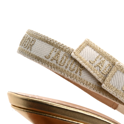 Christian Dior Macrame Lurex Embroidered J'adior Slingback 65mm Pumps 36.5 Pale Gold 12 of 13