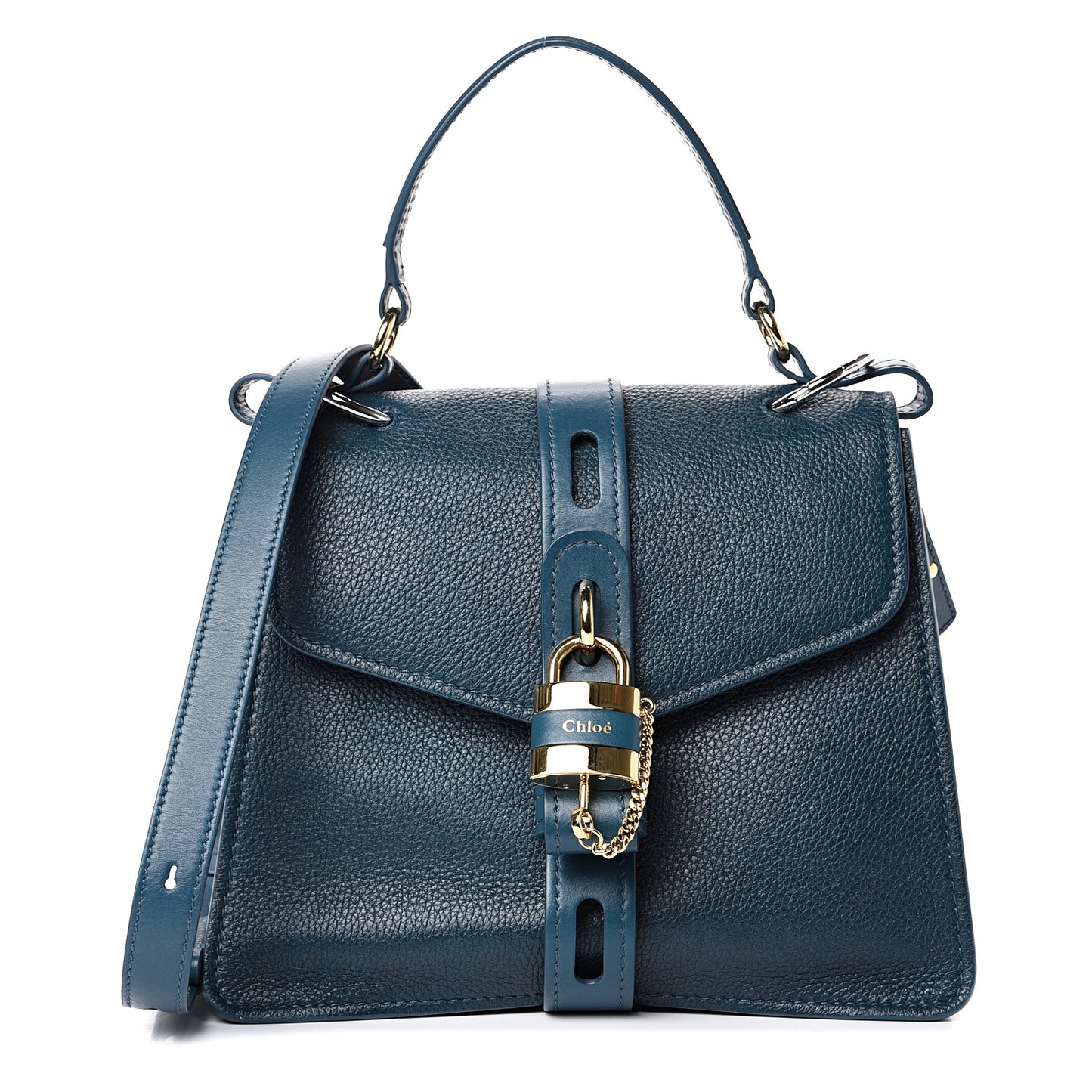 Grained Calfskin Medium Aby Day Shoulder Bag Navy Ink