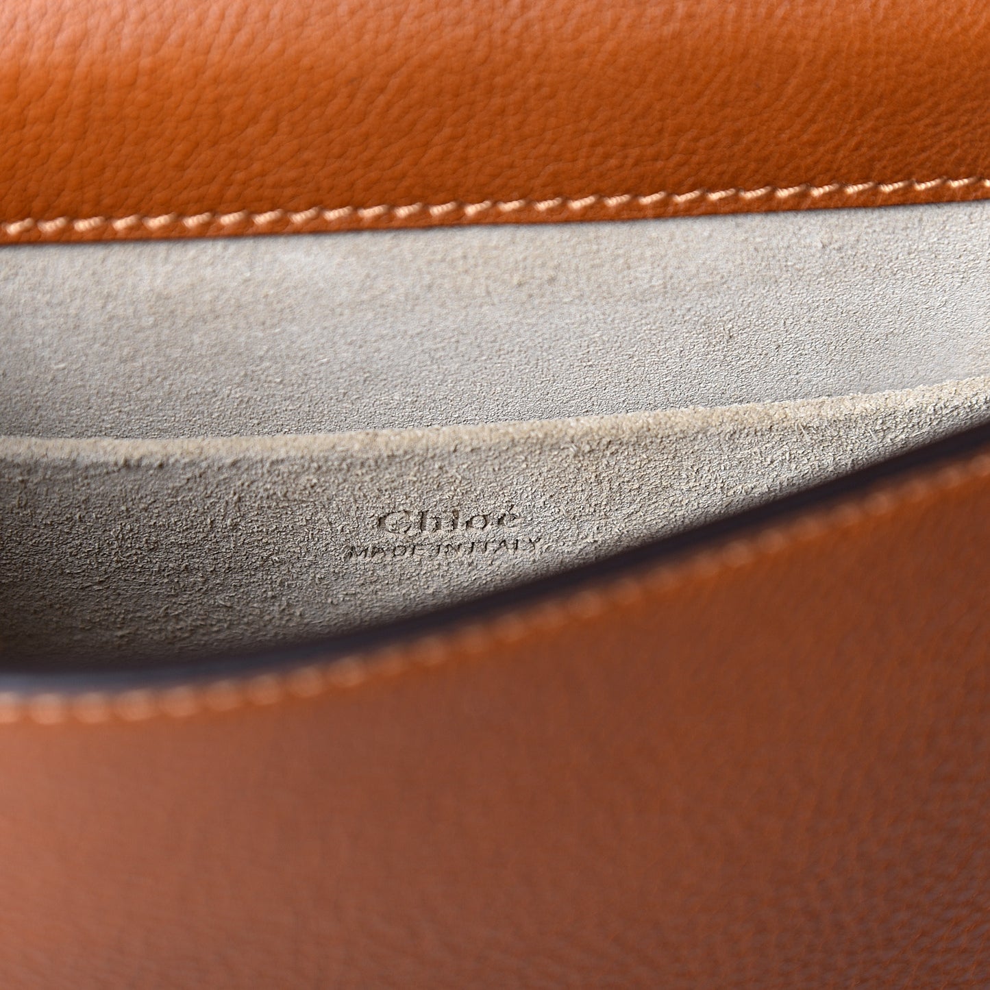 Calfskin Suede Small Nile Bracelet Bag Caramel