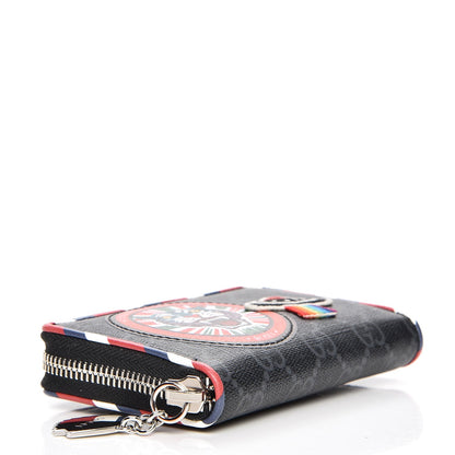 Gucci GG Supreme Monogram Night Courrier Embroidered Zip Around Card Case 4 of 6