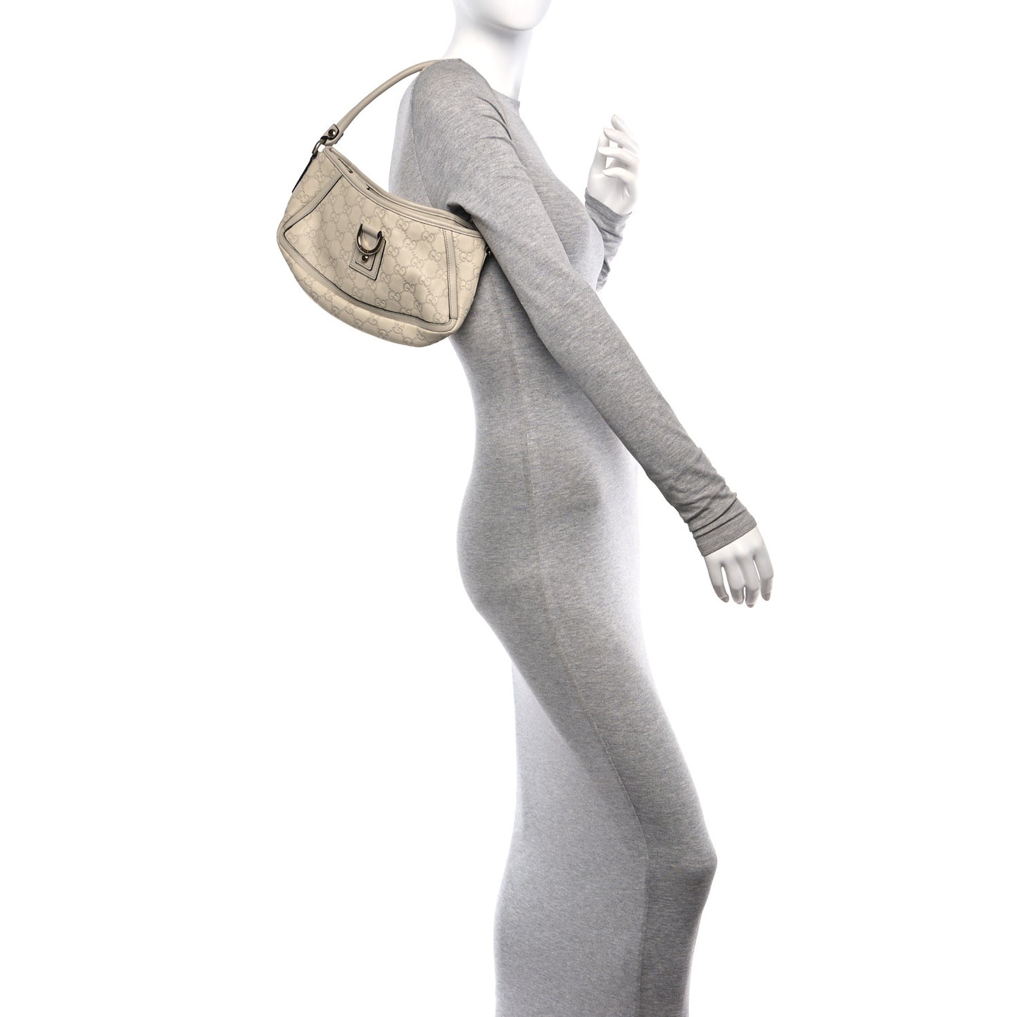 Guccissima D Ring Abbey Pochette  Off White