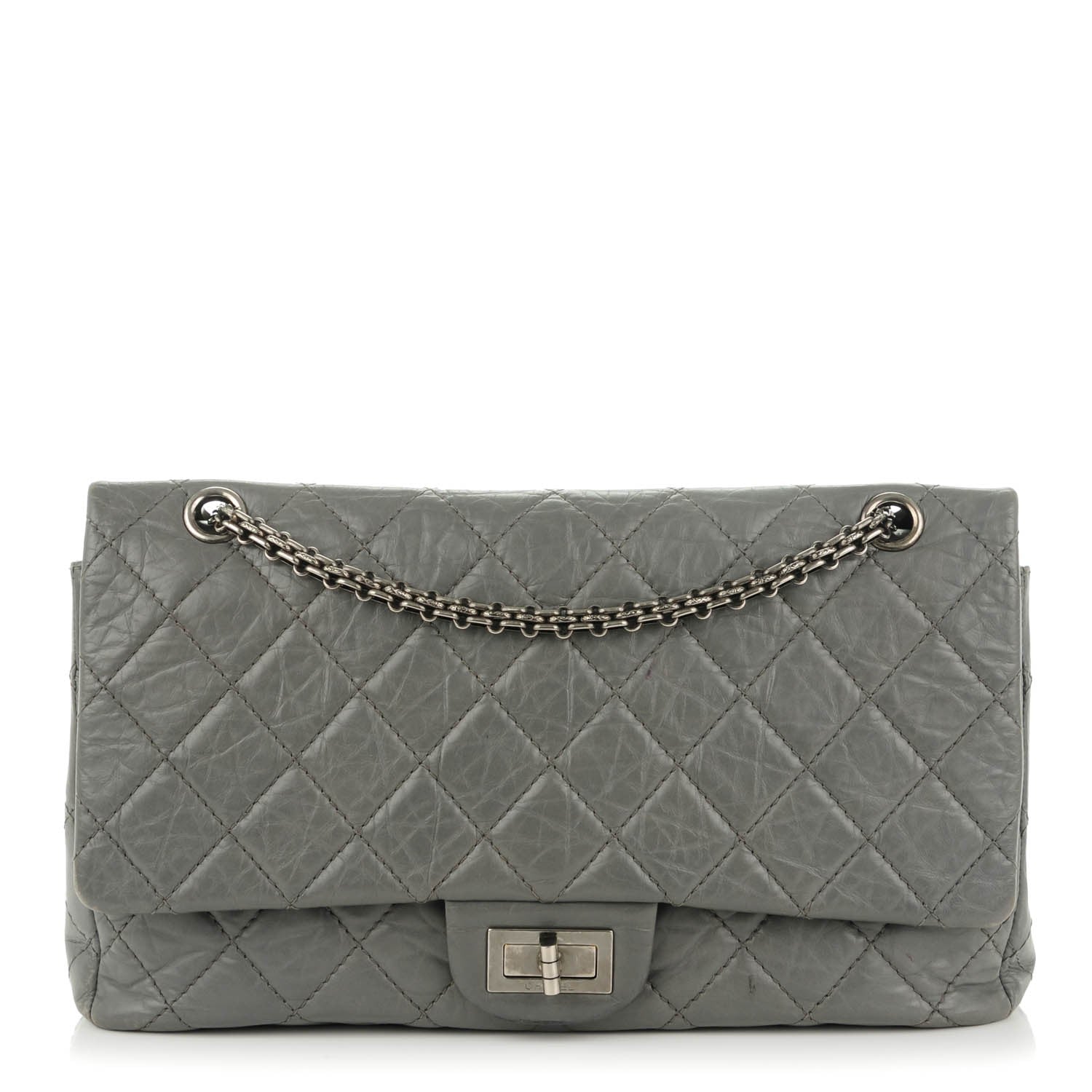 Chanel Aged Calfskin Quilted 2.55 Reissue 227 Flap Grey 1 of 8