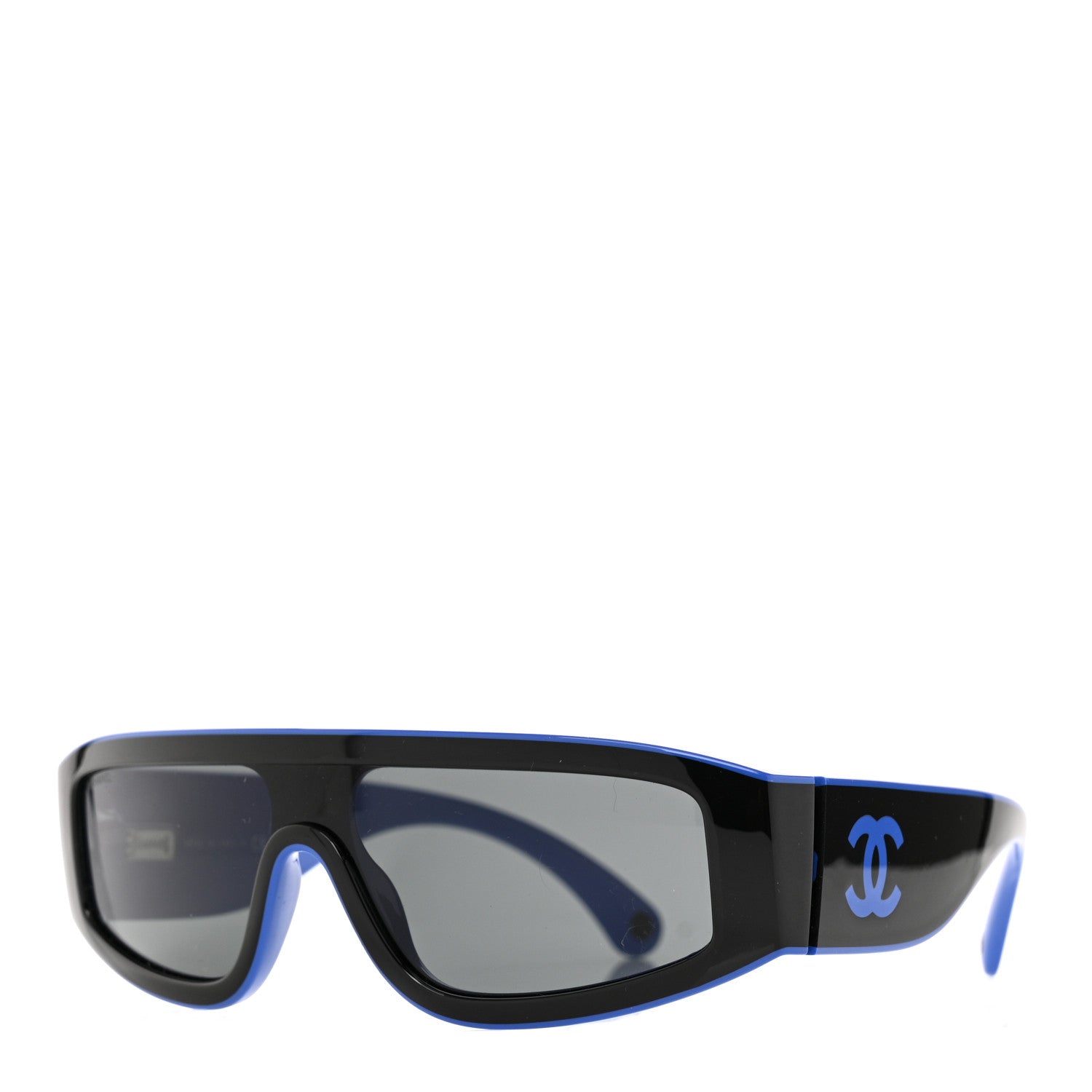Chanel Acetate Cat Eye Sunglasses 6057 Black Blue 1 of 11