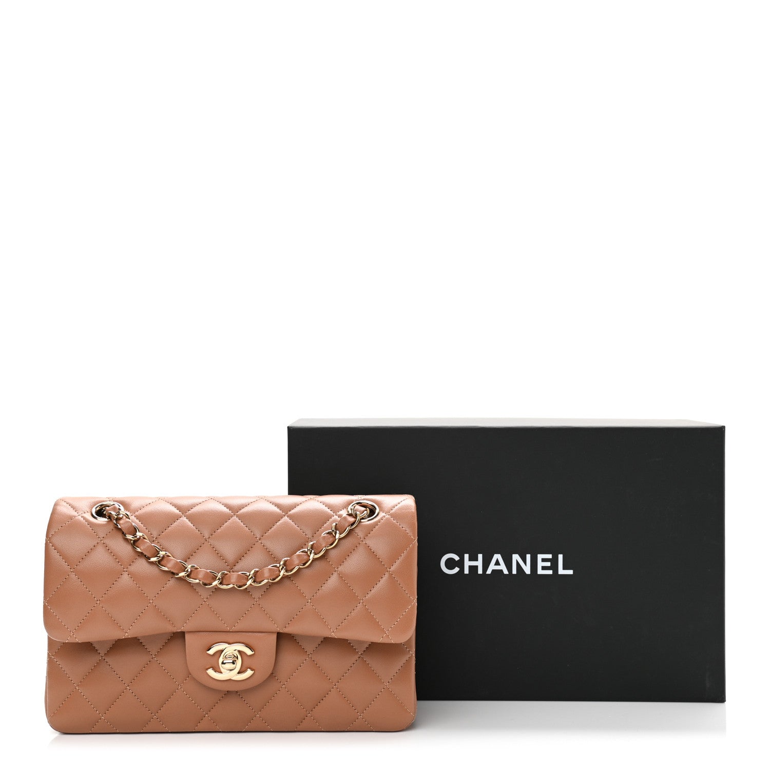 Chanel Lambskin Quilted Small Double Flap Brown 15 of 15
