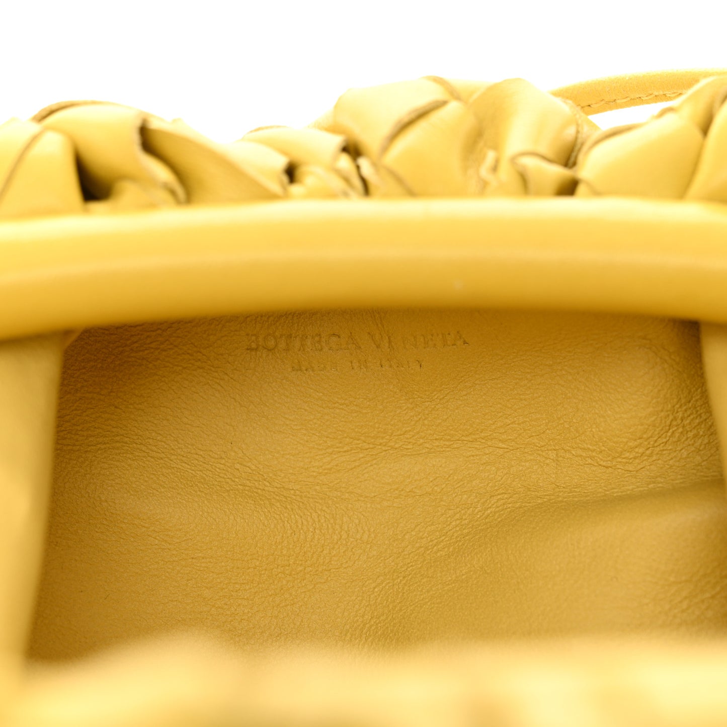 Nappa Intrecciato The Mini Pouch Buttercup