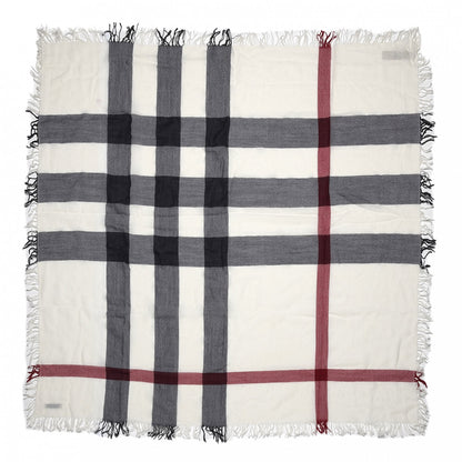 Burberry Merino Wool House Check Scarf Ivory 3 of 6