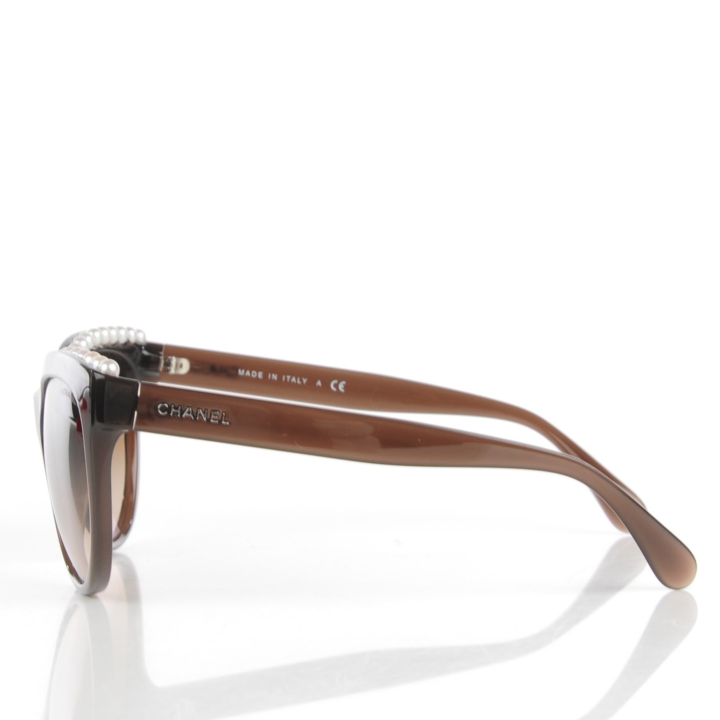 Freshwater Cultured Pearl Butterfly Sunglasses 6040-H Brown