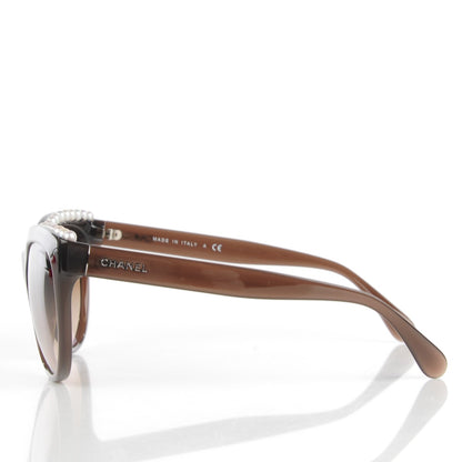Chanel Freshwater Cultured Pearl Butterfly Sunglasses 6040-H Brown 2 of 7
