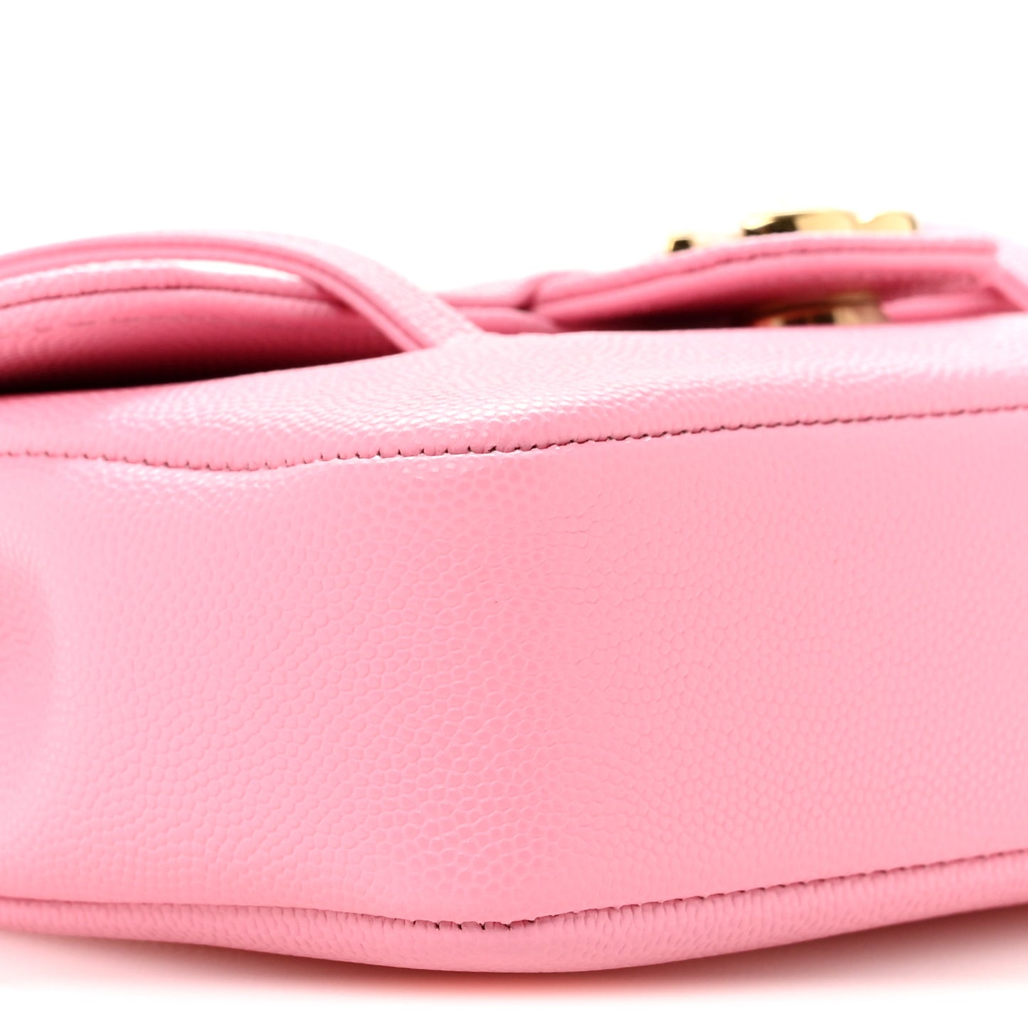 Shiny Caviar Mini Preppy Coco Shoulder Bag Rose