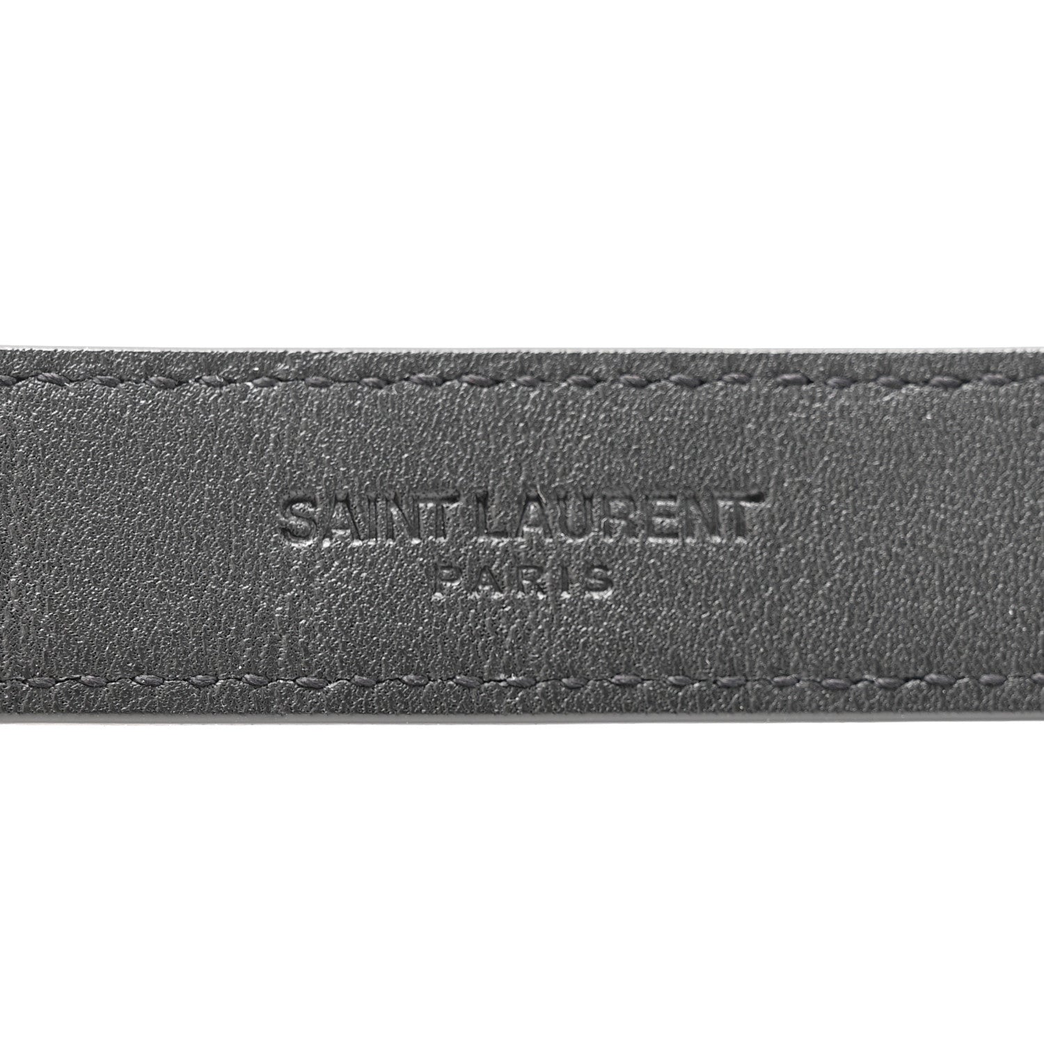 Saint Laurent Suede Calfskin Monogram Square Buckle 100 40 Belt Black 5 of 7
