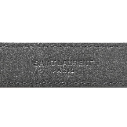 Saint Laurent Suede Calfskin Monogram Square Buckle 100 40 Belt Black 5 of 7