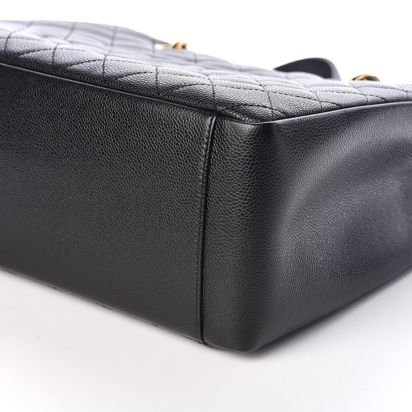 Caviar Quilted Grand Shopping Tote GST Black