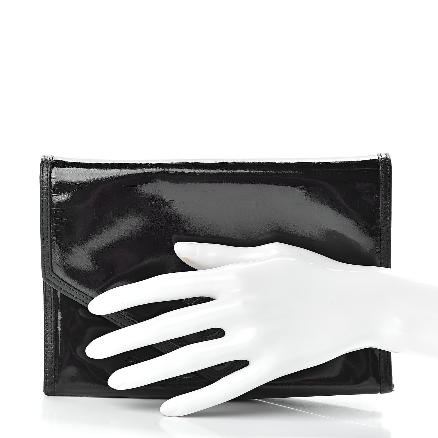 Chanel Patent Envelope CC Clutch Black 2 of 17