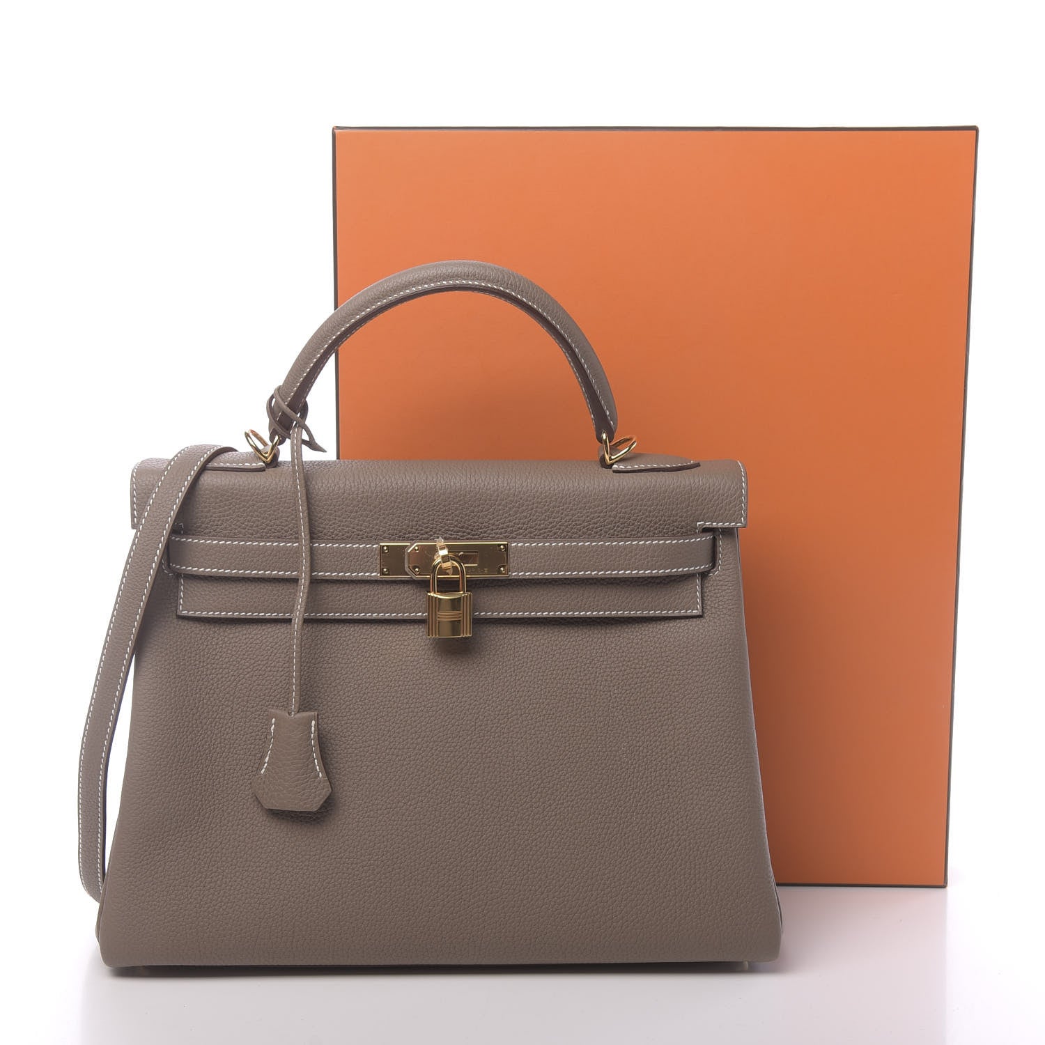 Hermes Togo Kelly Retourne 32 Etoupe 12 of 12