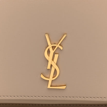 Saint Laurent Smooth Calfskin Monogram Phone Holder Crossbody Dark Beige 7 of 10