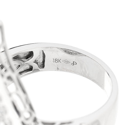 Parker & West by FASHIONPHILE 18K White Gold Diamond Tanzanite 3.64ctw Pear Cut Cocktail Ring 54 6.75 9 of 9