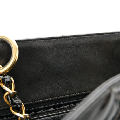 Chanel Patent Quilted Grand Shopping Tote GST Black 16 of 18