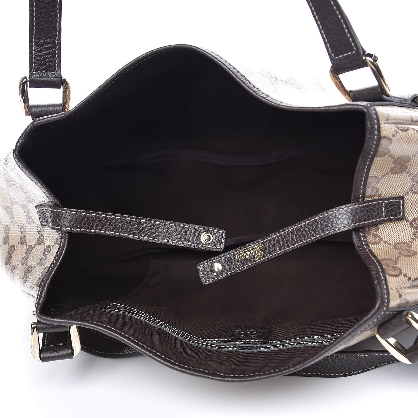 Crystal Monogram Medium Abbey Shoulder Bag Dark Brown