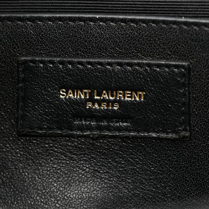 Saint Laurent Grain De Poudre Medium Classic Monogram Kate Satchel Black 6 of 9