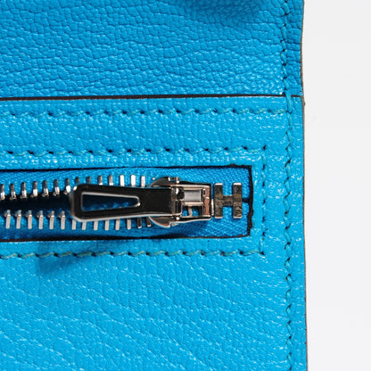 Hermes Chevre Mysore Bearn Gusset Wallet Bleu Azteque 8 of 10