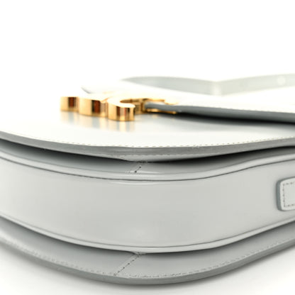 Celine Shiny Calfskin Besace Clea Triomphe Blue Gray 9 of 10