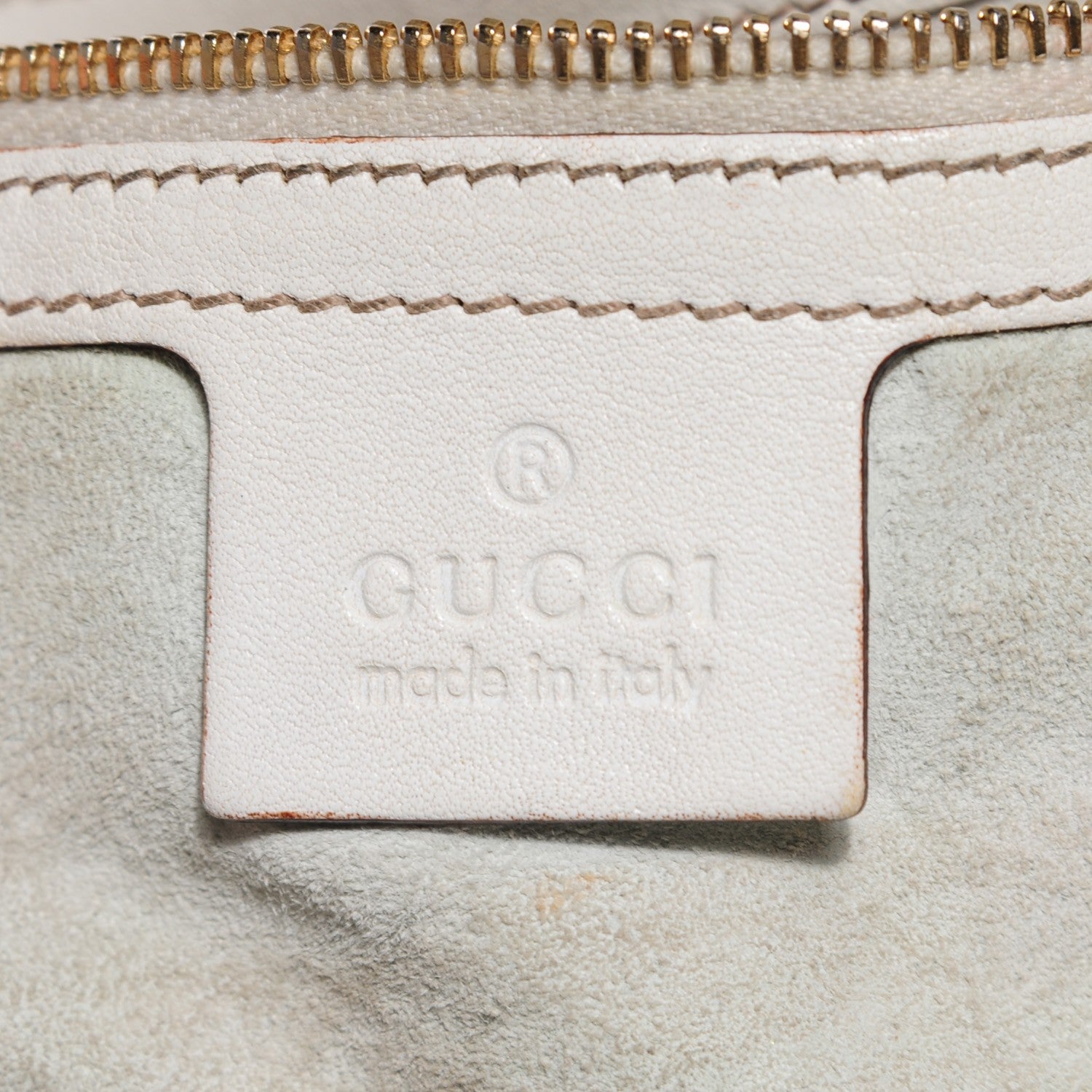 Gucci Ostrich Medium Pelham Shoulder Bag White 6 of 7