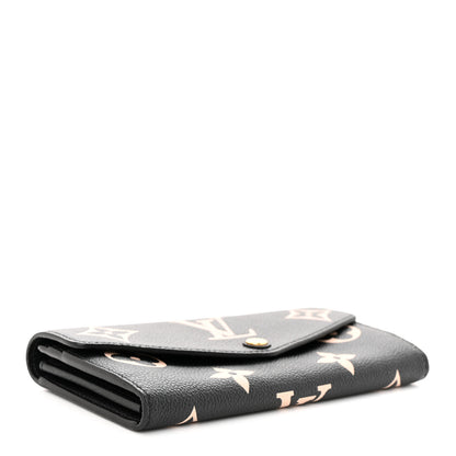 Louis Vuitton Monogram Empreinte Giant Sarah Wallet Black Beige 4 of 8