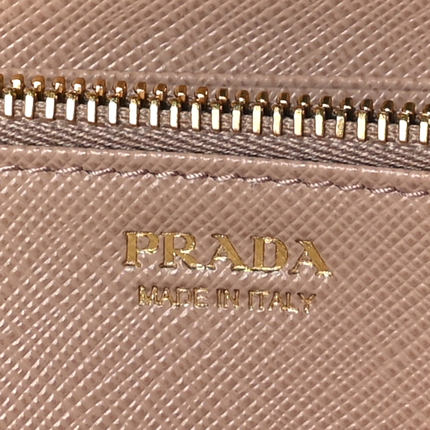 Prada Saffiano Metal Zip Around Wallet Cipria 6 of 6