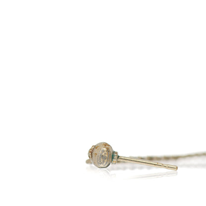 Chanel Crystal CC Drop Earrings Pink Grey Gold 4 of 4