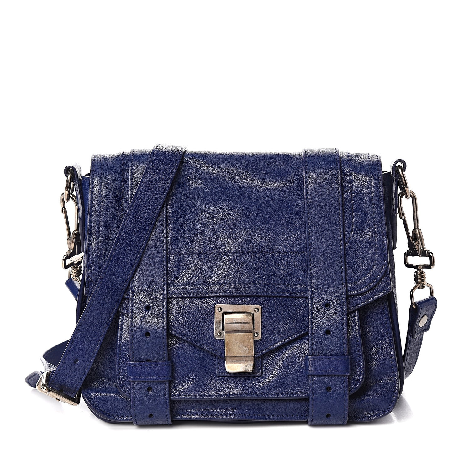Lambskin PS1 Mini Pouch Messenger Cobalt Blue
