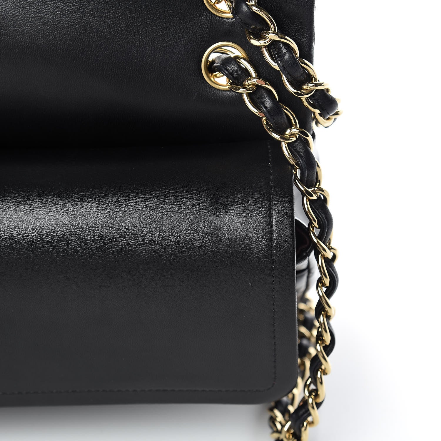 Chanel Lambskin Quilted Jumbo Double Flap Black 17 of 22