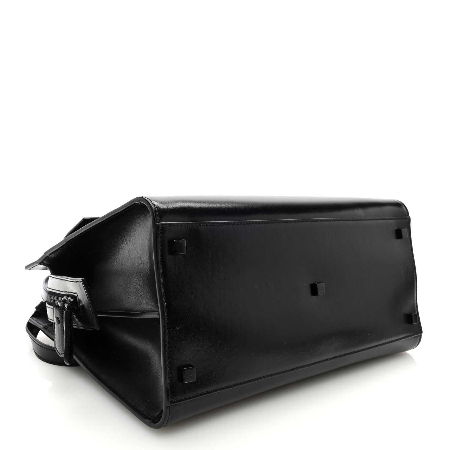 Saint Laurent Shiny Calfskin Medium Uptown Tote Black 4 of 8