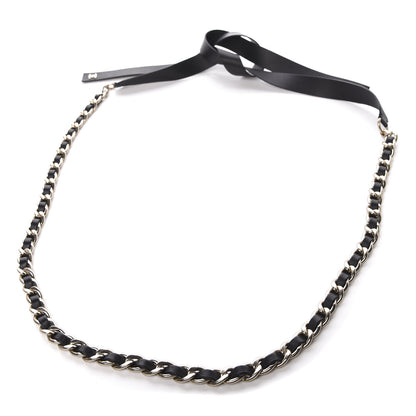 Chanel Lambskin Chain CC Bow Belt M Black Gold 2 of 5