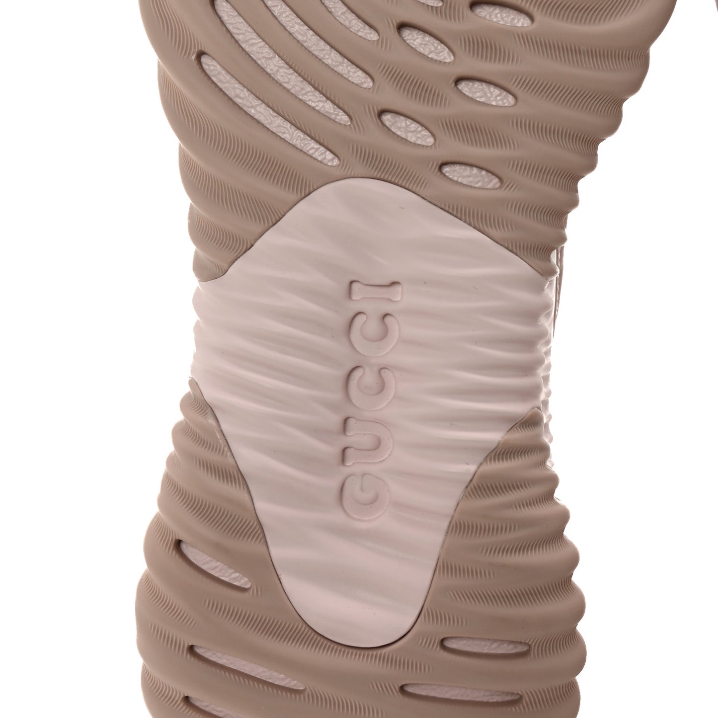 Calfskin Interlocking G Ripple Womens Platform Sneakers 38.5 Light Pink
