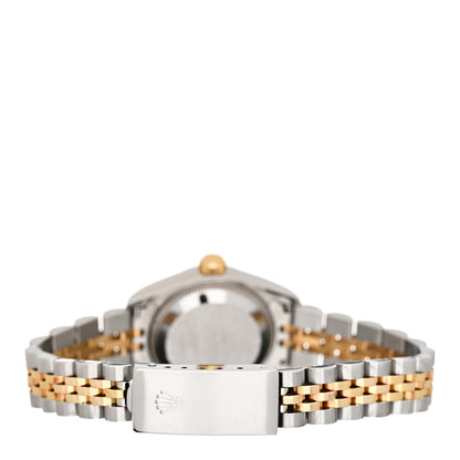 Rolex Stainless Steel 18K Yellow Gold Diamond 26mm Oyster Perpetual Datejust Watch Champagne 69173 3 of 4