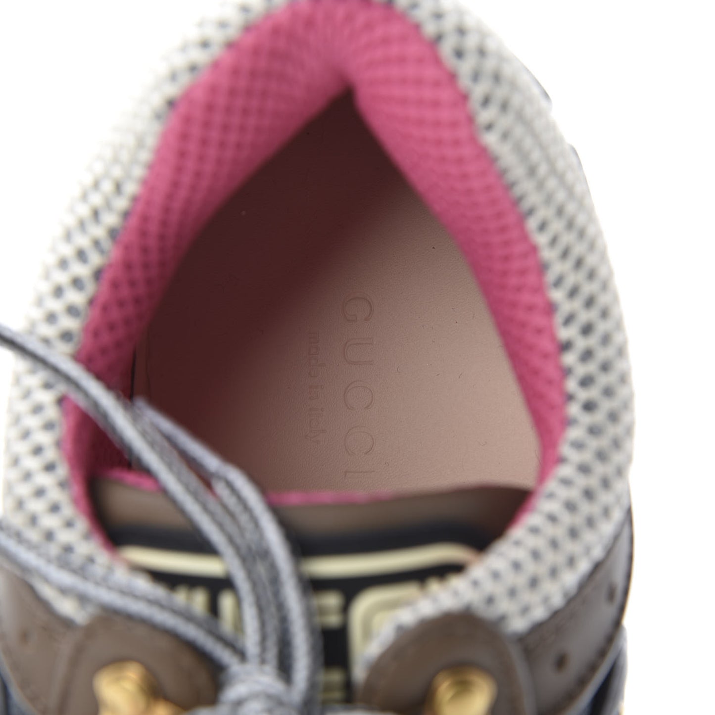 X SEGA Mesh Canvas Calfskin Womens Flashtrek Sneakers 37.5 White Box Pink Ardesia Loess