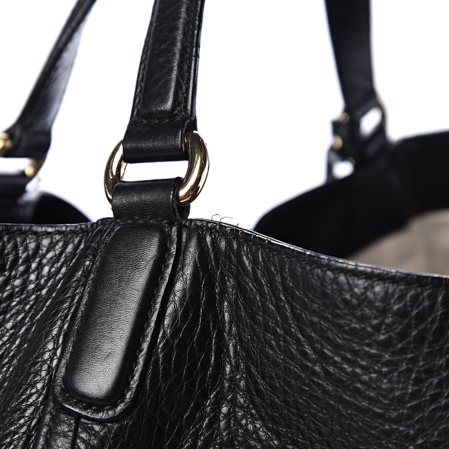 Gucci Pebbled Calfskin Large Soho Shoulder Bag Black 11 of 15