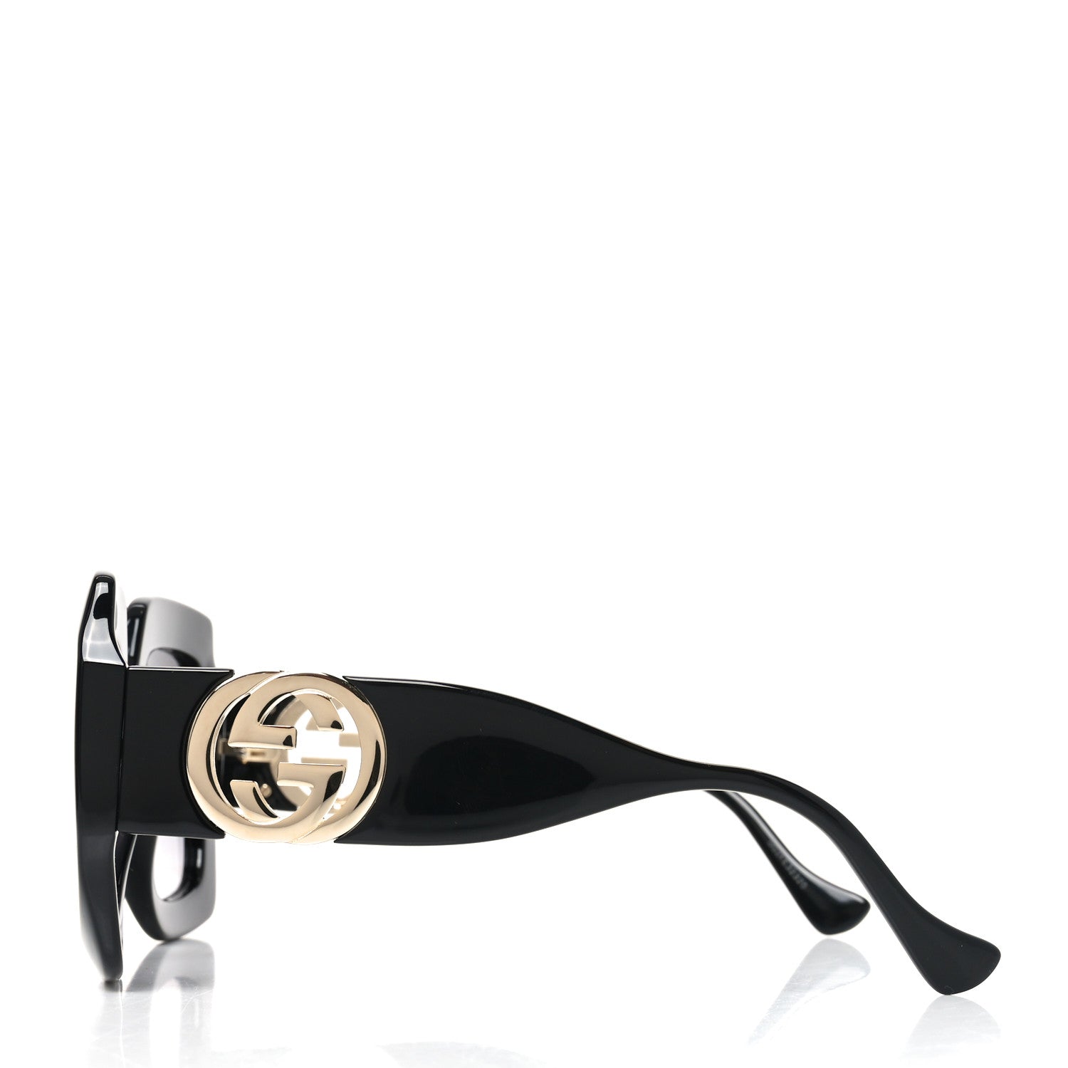 Gucci Acetate Square Frame Chain Sunglasses GG1022S Black 3 of 8