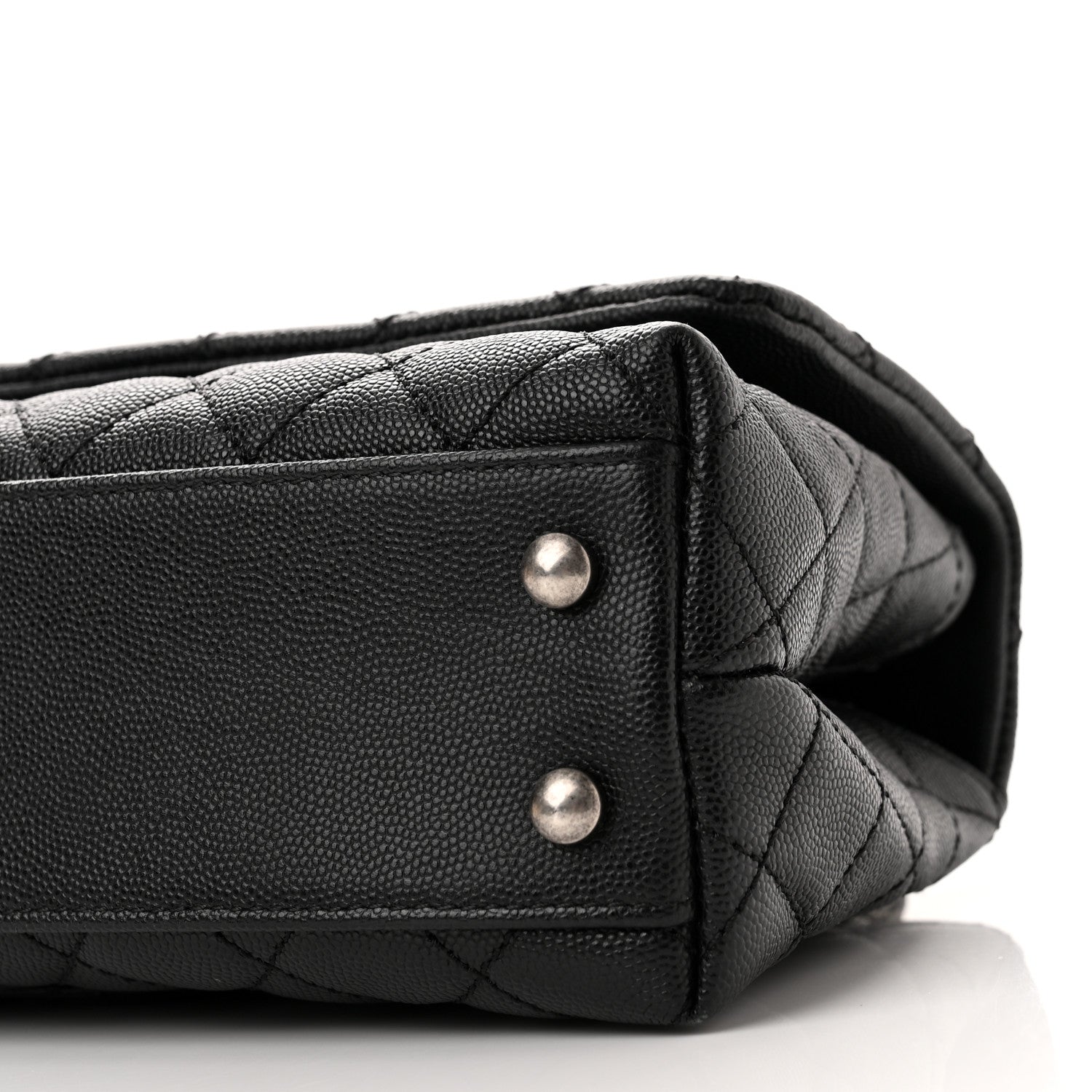 Chanel Caviar Lizard Embossed Quilted Mini Coco Handle Flap Black 10 of 12