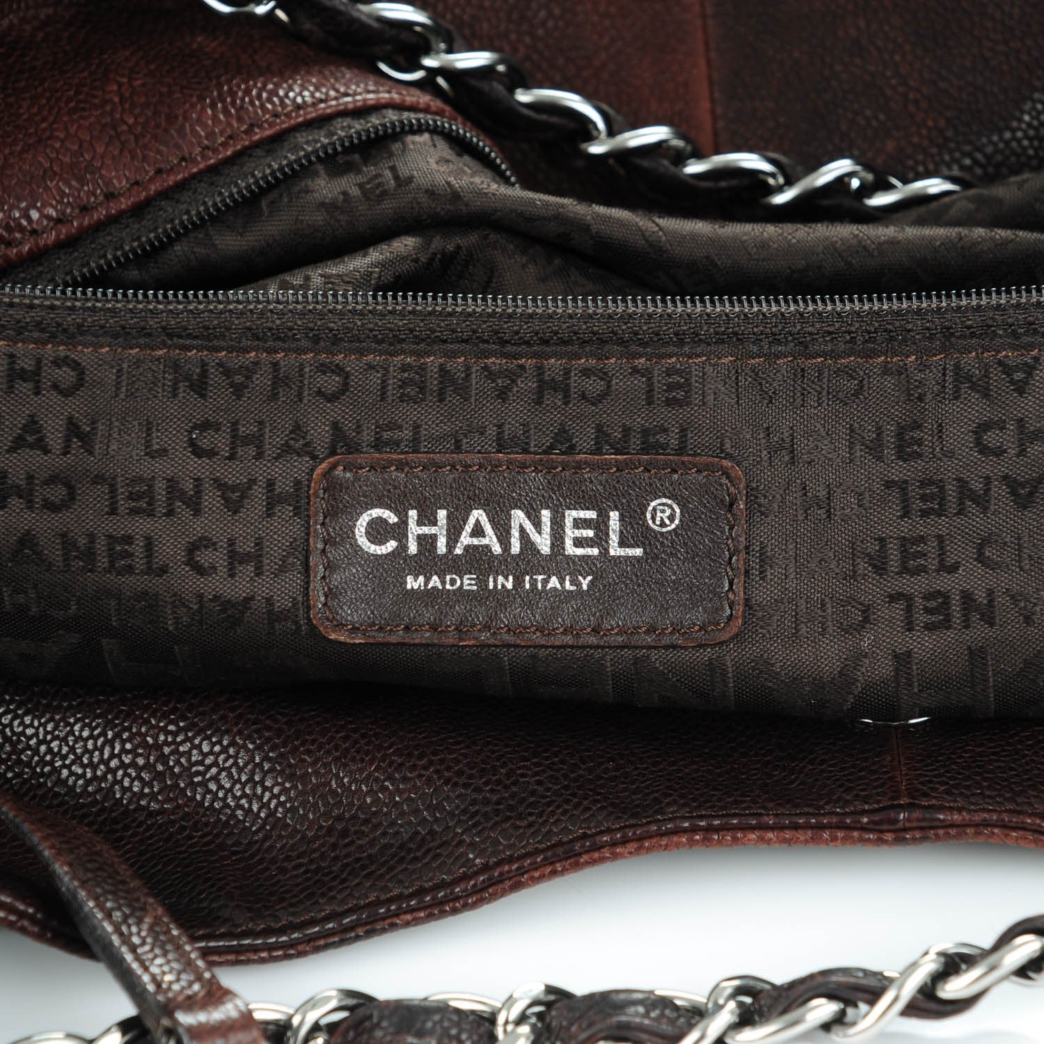 Chanel Distressed Caviar XL Coco Cabas Brown 6 of 7