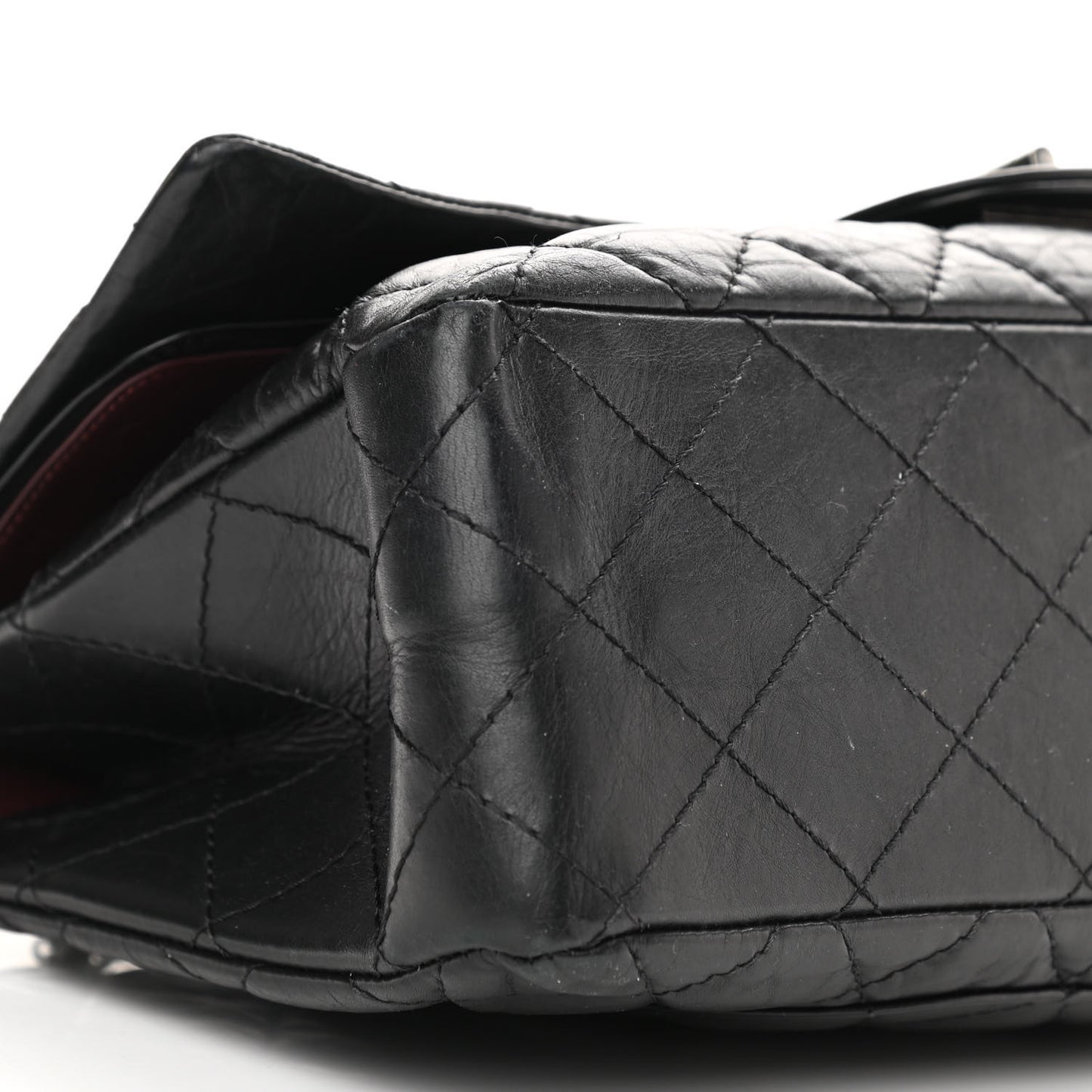 Aged Calfskin Quilted 2.55 Reissue 226 Flap Black