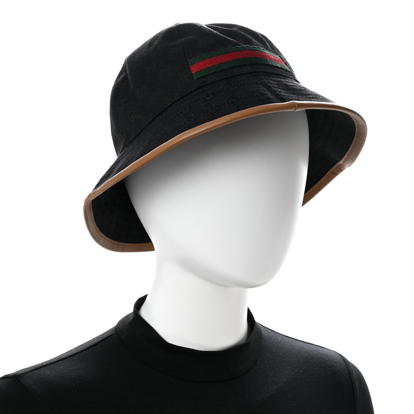 Monogram Web Bucket Hat S Black