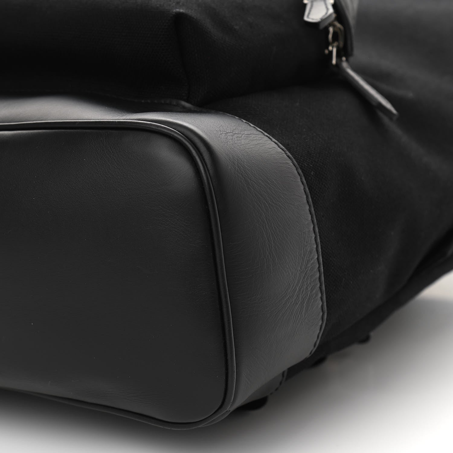 Balenciaga Calfskin Canvas Navy Backpack Black 9 of 9