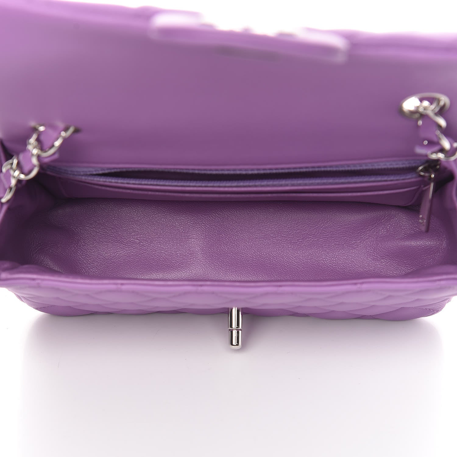 Chanel Lambskin Quilted Mini Rectangular Flap Purple 5 of 11