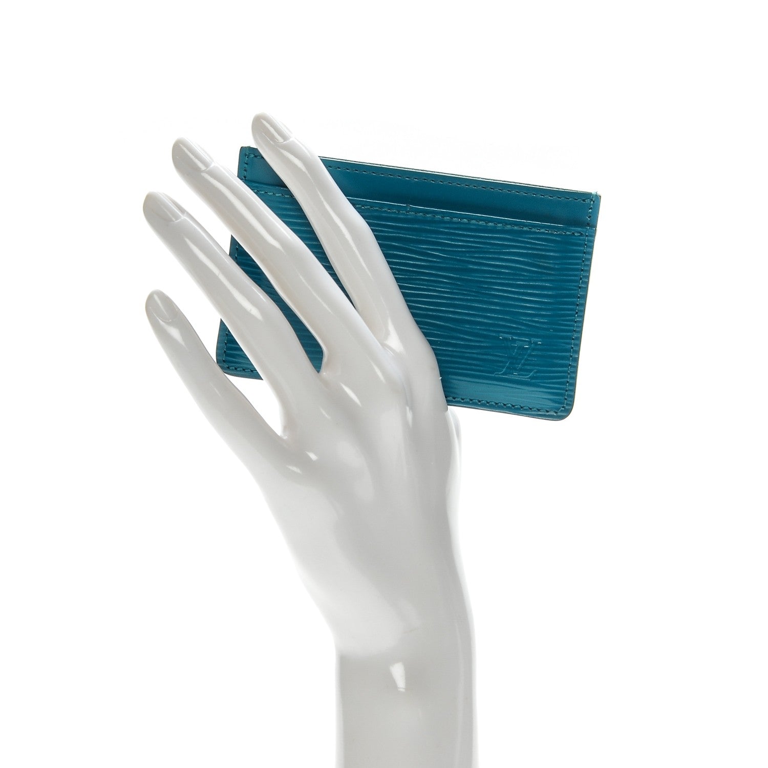 Louis Vuitton Epi Card Holder Cyan 2 of 6