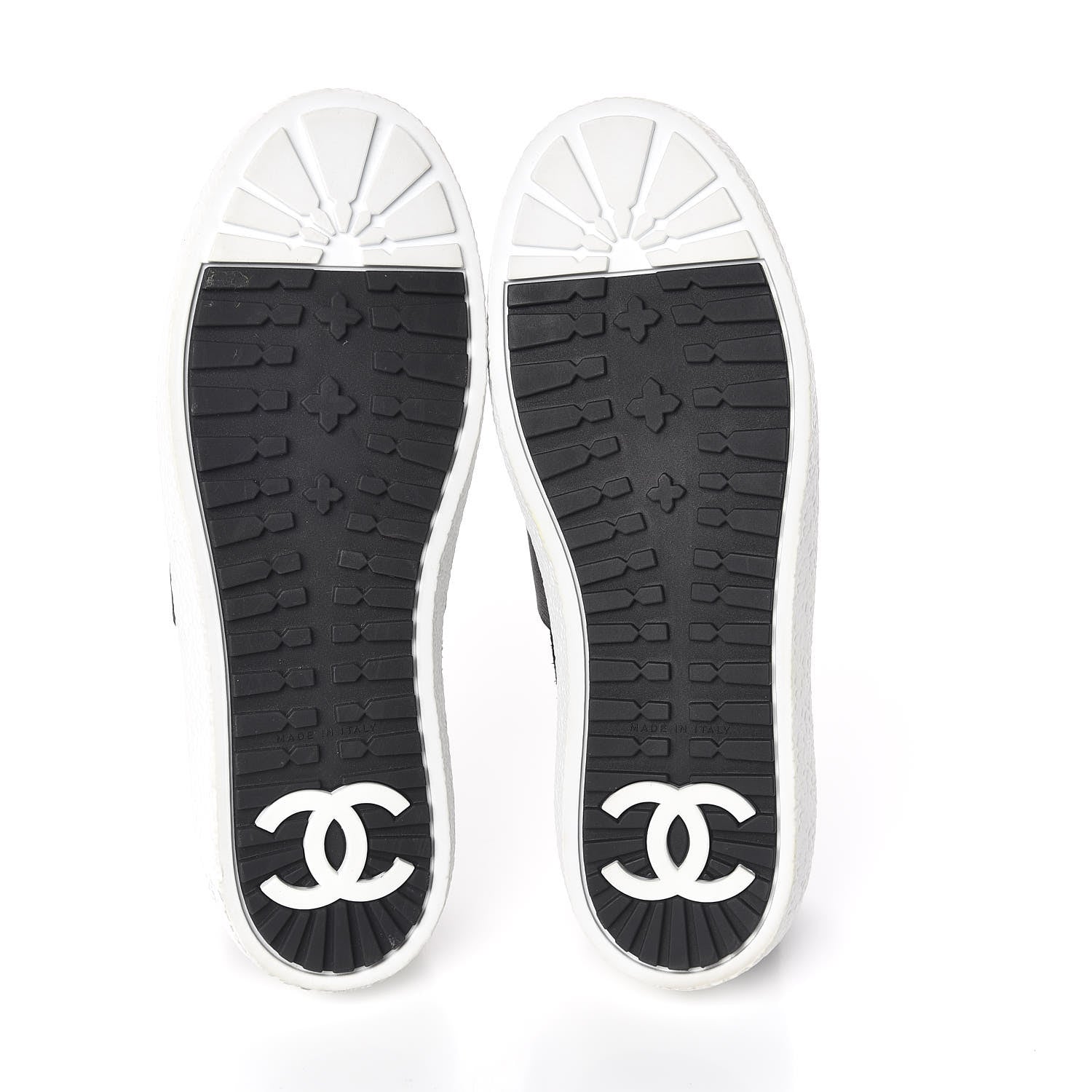Chanel Suede Calfskin Tweed Sneakers 38.5 Black 4 of 8