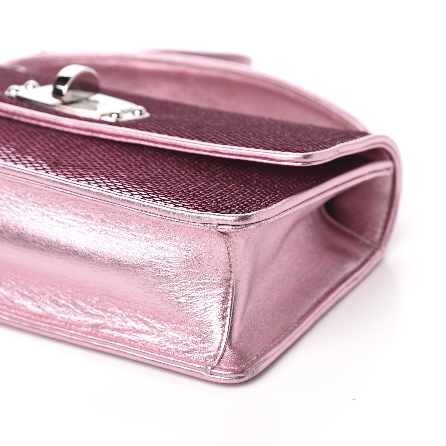 Miu Miu Paillettes Sequin Cleo Top Handle Rosa 8 of 9